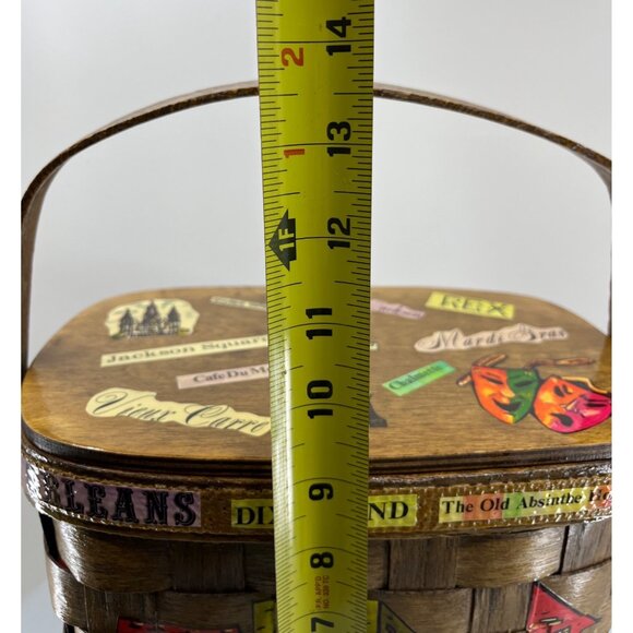 Boho Basket Purse, Vintage Nan Caro Design, Signed by J Hussey of Metairie, LA - Picture 3 of 16